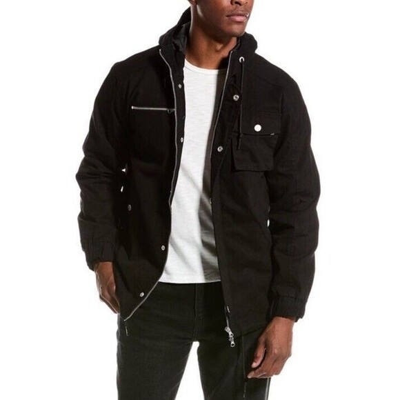 WESC Field Jacket Mens Small Cotton Black Stockholm Sweden Womens Medium Unisex - Picture 1 of 11